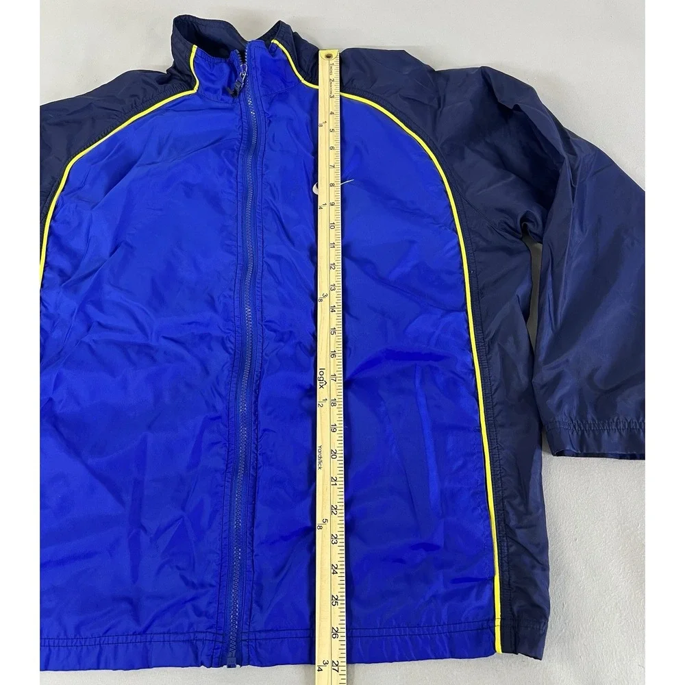 Vintage Nike Full Zip Windbreaker Track Jacket Unisex XL Blue‎ Yellow Y2K